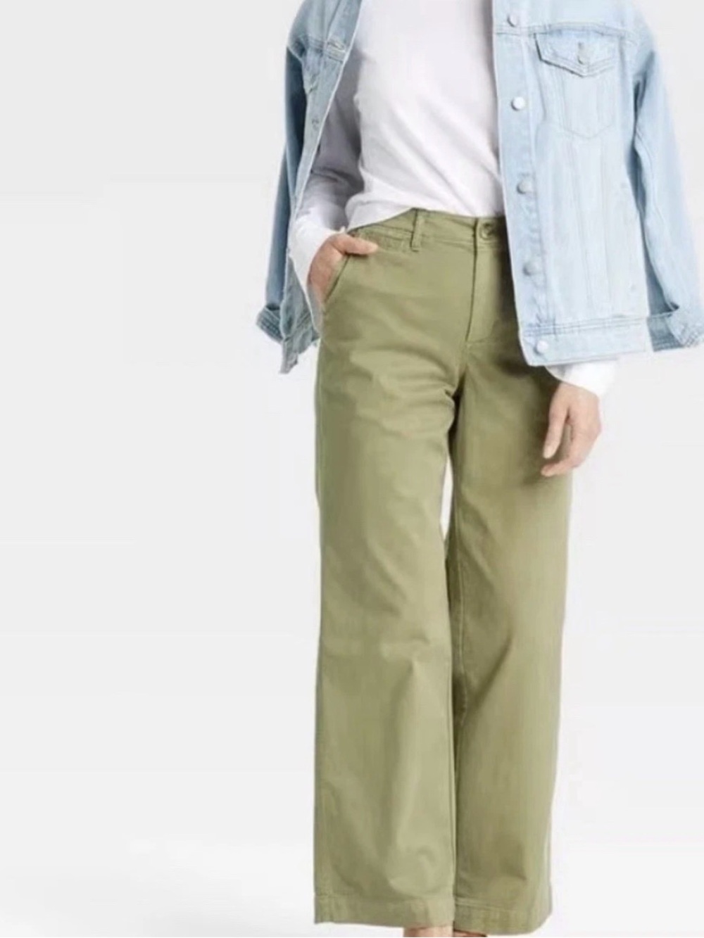 Universal Thread khaki high-rise wide leg trousers